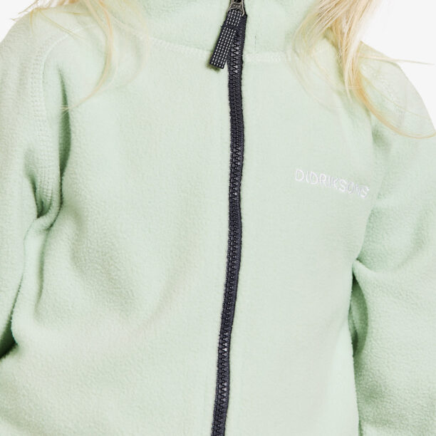 Preţ Hanorac pentru copii Didriksons Monte Full Zip - pale mint