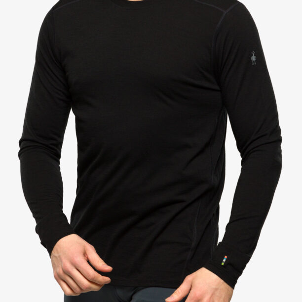 Hanorac termic Smartwool Classic Merino Base Layer LS Boxed - black