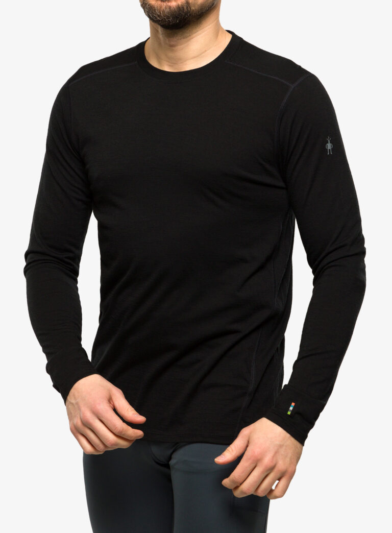 Hanorac termic Smartwool Classic Merino Base Layer LS Boxed - black