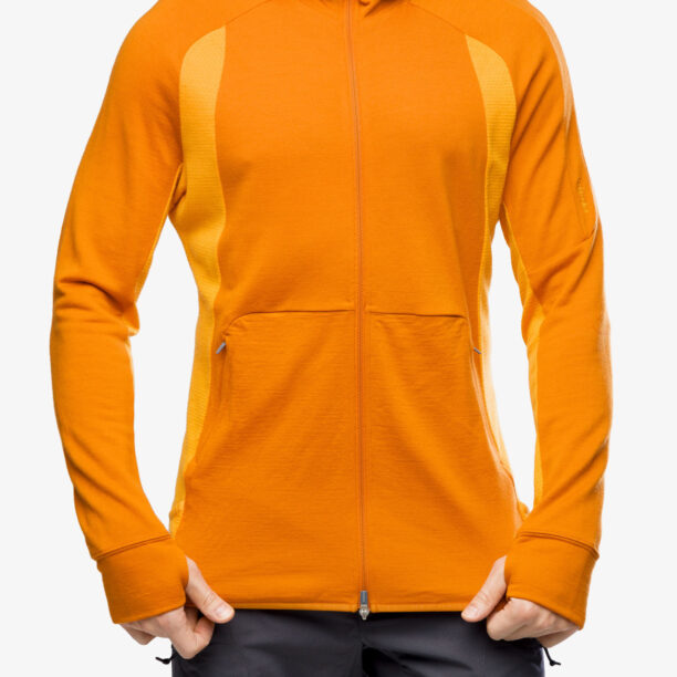 Hanorac trecking Icebreaker Merino Quantum ZoneKnit LS Zip Hoodie - earth/solar