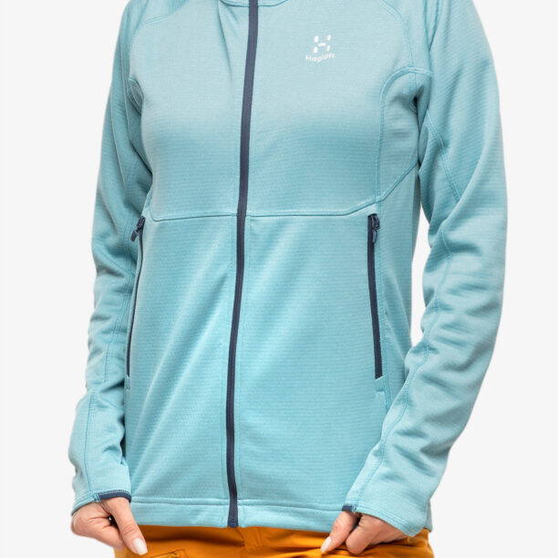 Hanorac trekking femei Haglofs Skuta Hood - frost blue