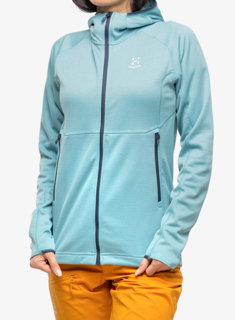 Hanorac trekking femei Haglofs Skuta Hood - frost blue