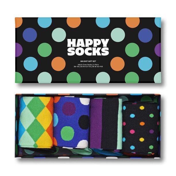 Happy Socks sosete 4-Pack Black Week Big Dot SXBDO09-0100