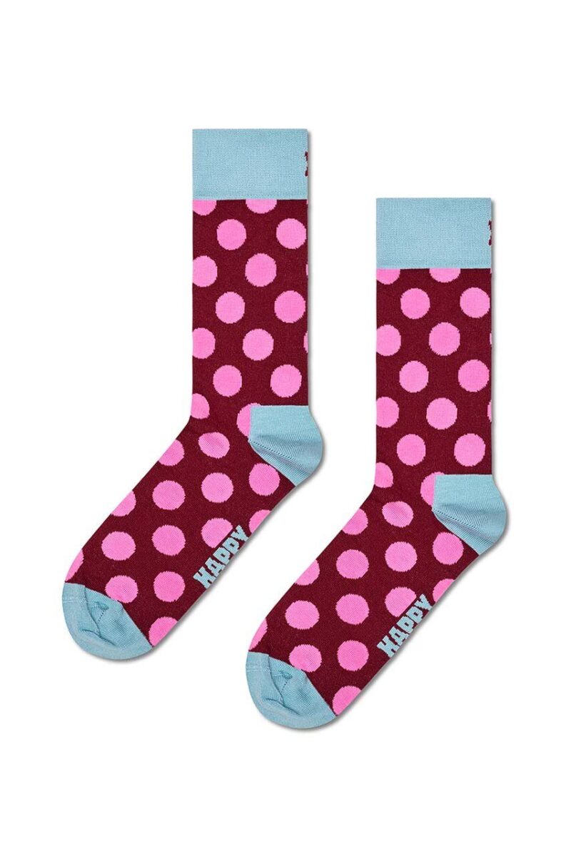 Happy Socks sosete Big Dot Sock culoarea rosu