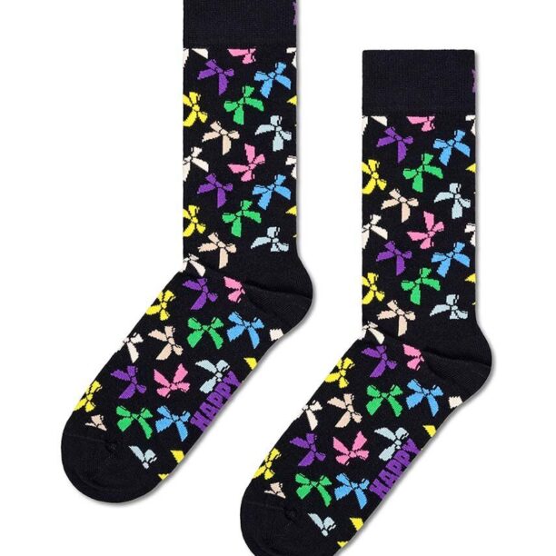 Happy Socks sosete Bow Sock culoarea negru