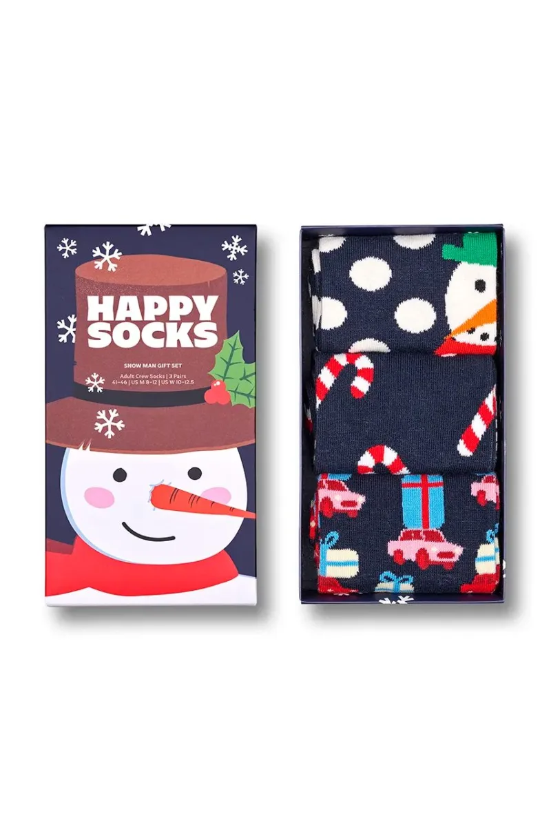 Happy Socks sosete GIFTBOX 3-pack culoarea albastru marin