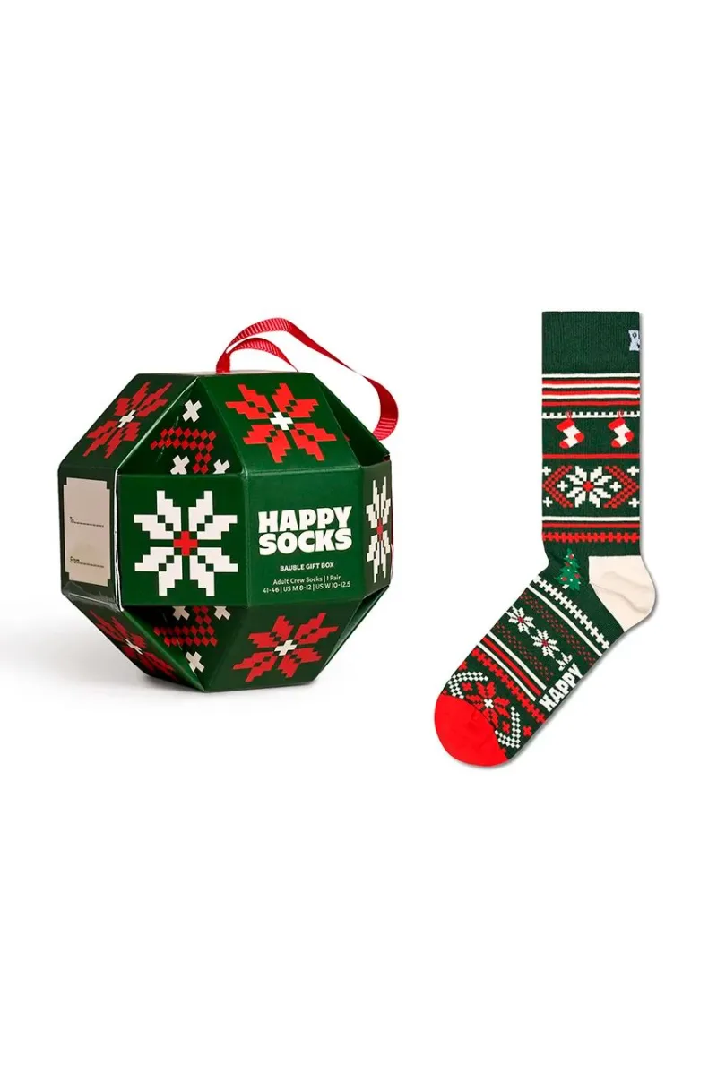 Happy Socks sosete GIFTBOX culoarea verde