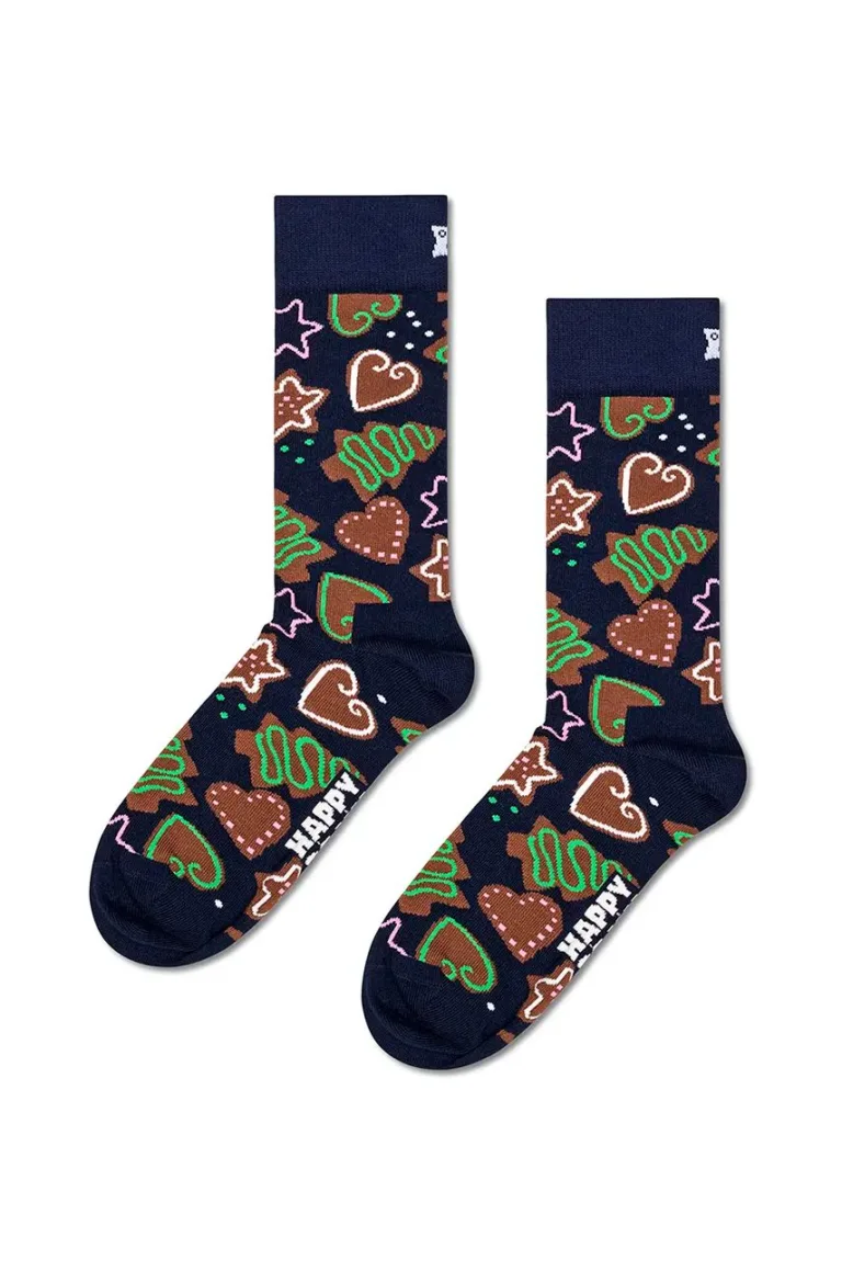 Happy Socks sosete Gingerbread Cookies culoarea albastru marin