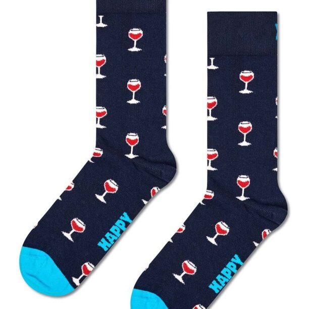 Happy Socks sosete Glass Of Wine Sock culoarea albastru marin