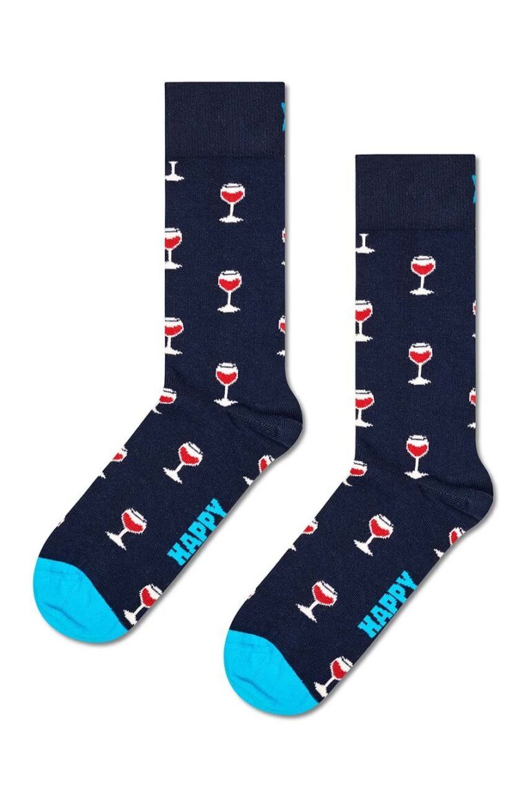 Happy Socks sosete Glass Of Wine Sock culoarea albastru marin