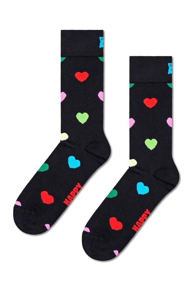 Happy Socks sosete Heart Sock culoarea negru