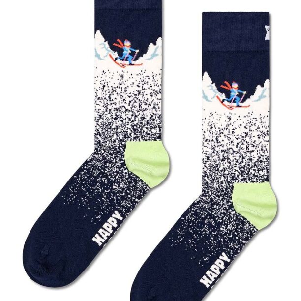 Happy Socks sosete Snowy Night Sock culoarea albastru marin