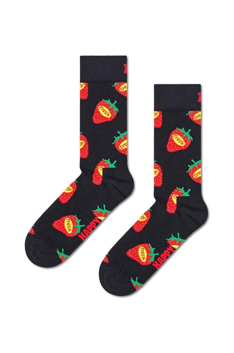 Happy Socks sosete Strawberry Fresh Sock culoarea albastru marin