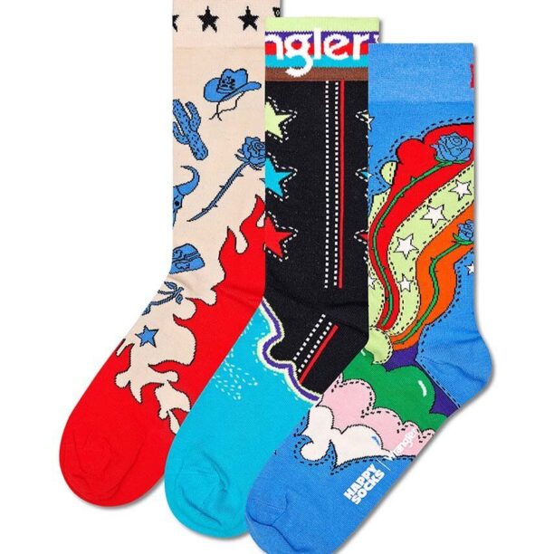 Happy Socks sosete Wrangler 3-Pack Wrangled Gift 3-pack P002273 preţ