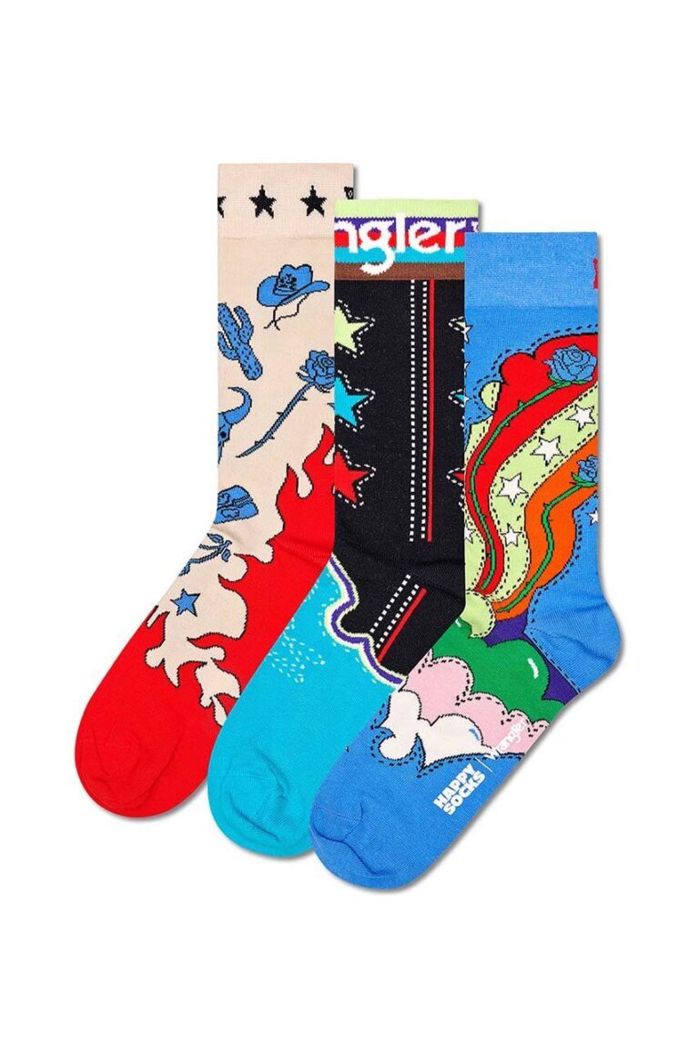 Happy Socks sosete Wrangler 3-Pack Wrangled Gift 3-pack P002273 preţ