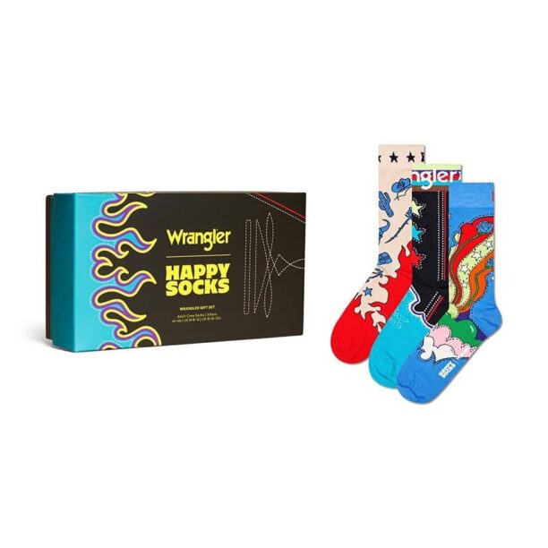 Happy Socks sosete Wrangler 3-Pack Wrangled Gift 3-pack P002273