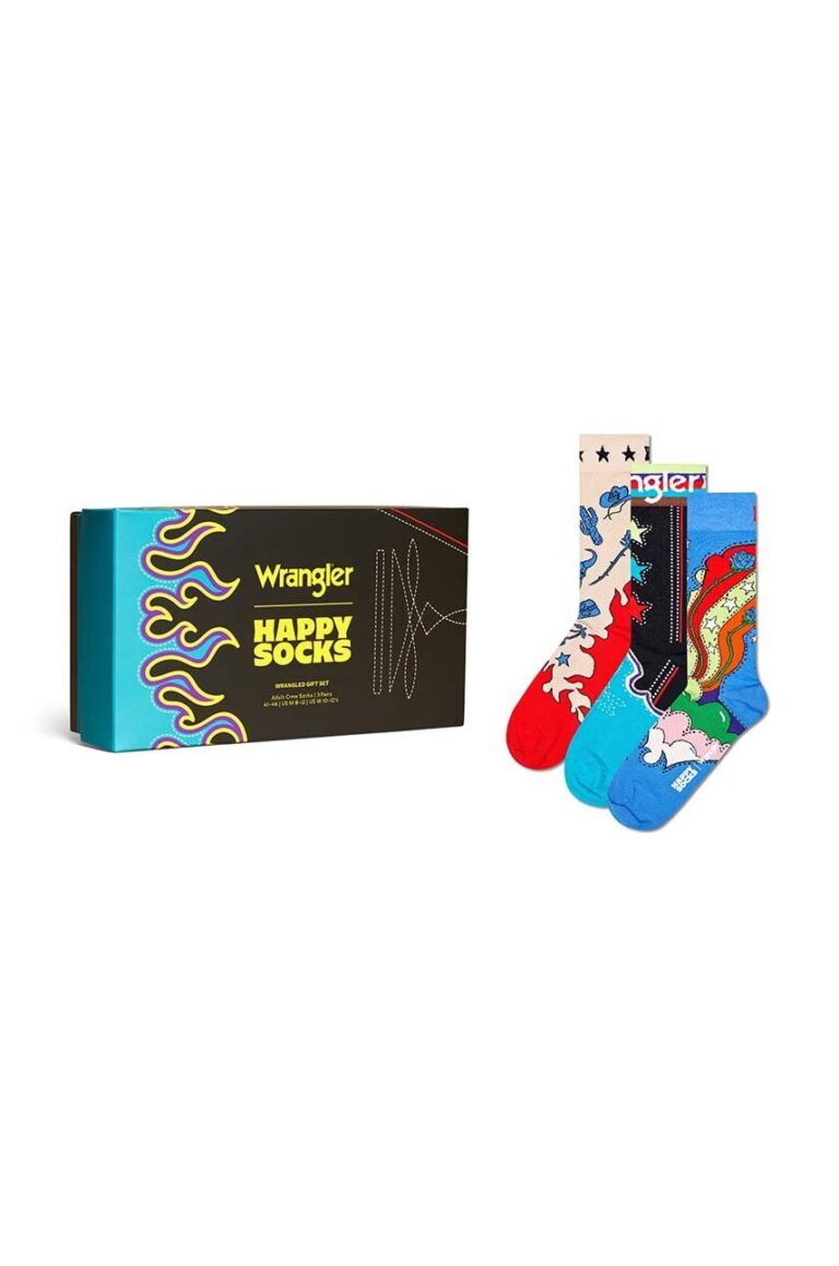 Happy Socks sosete Wrangler 3-Pack Wrangled Gift 3-pack P002273