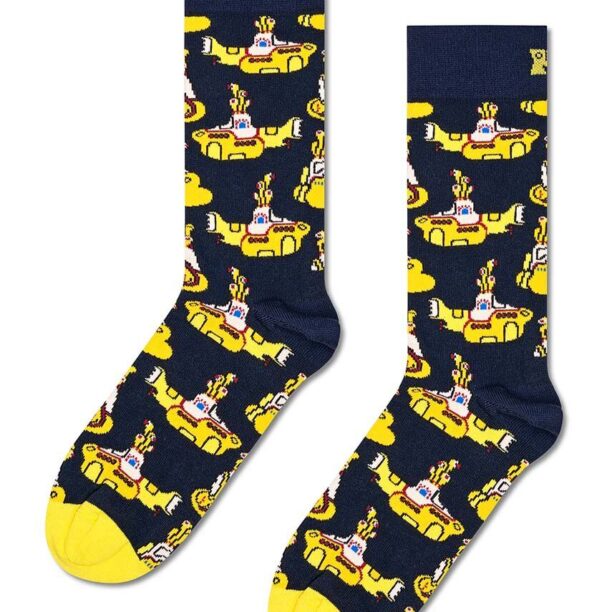 Happy Socks sosete Yellow Submarine Sock culoarea albastru marin