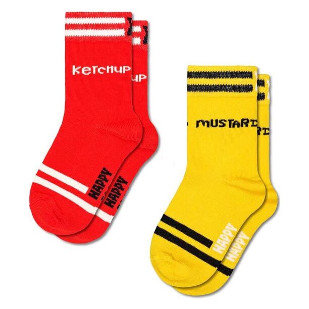 Happy Socks sosete copii Kids 2-Pack Ketchup Socks P001468