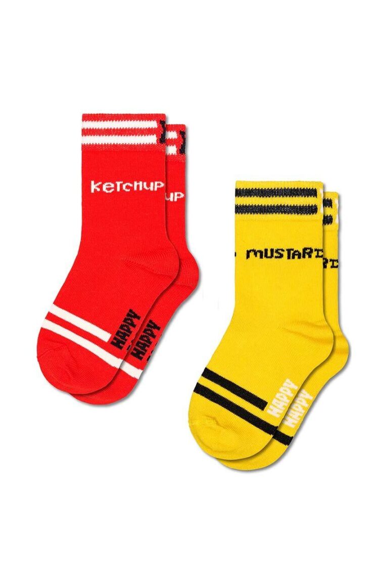 Happy Socks sosete copii Kids 2-Pack Ketchup Socks P001468