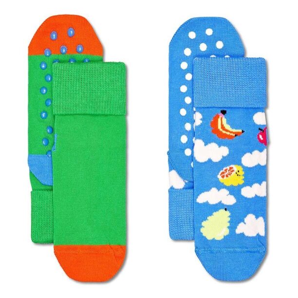 Happy Socks sosete copii Kids Antislip 2-Pack Cloudy Fruit Socks 2-pack P001487