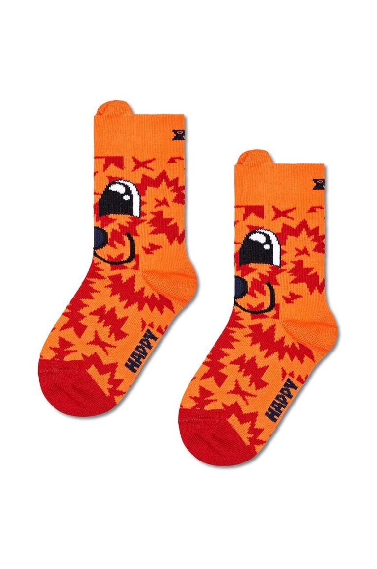 Happy Socks sosete copii Kids Fox Sock culoarea portocaliu