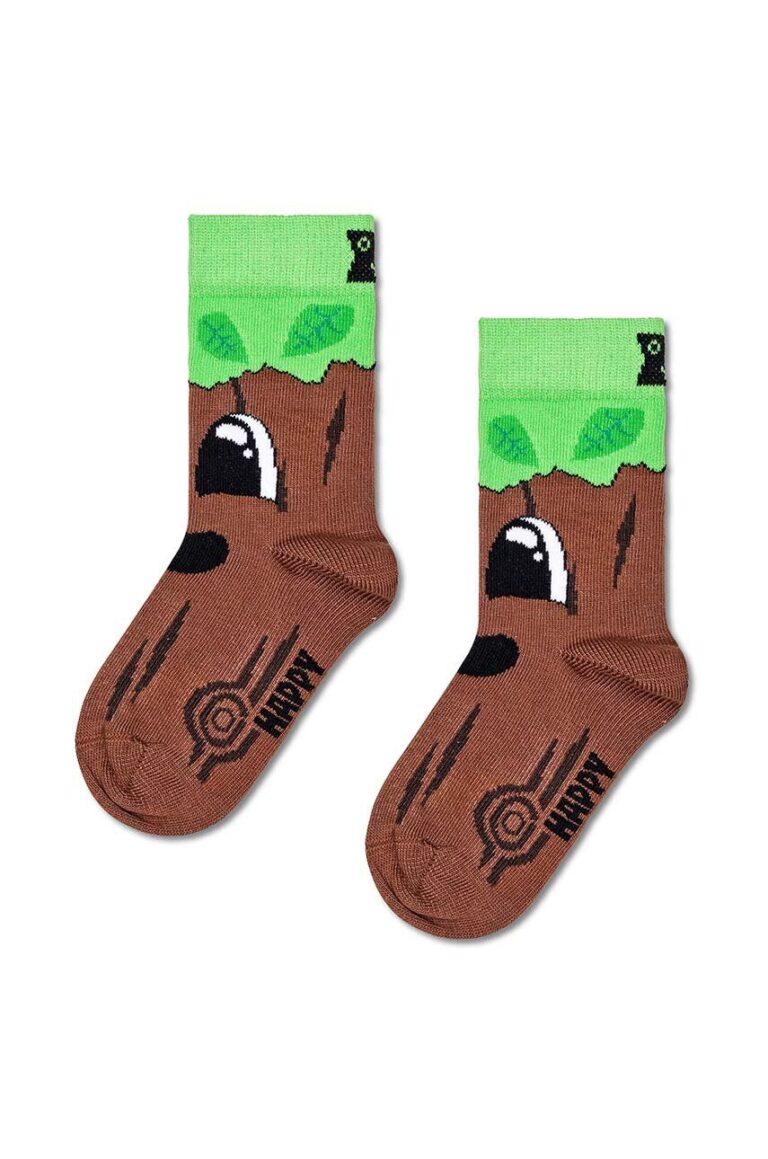 Happy Socks sosete copii Kids Happy Tree Sock culoarea maro