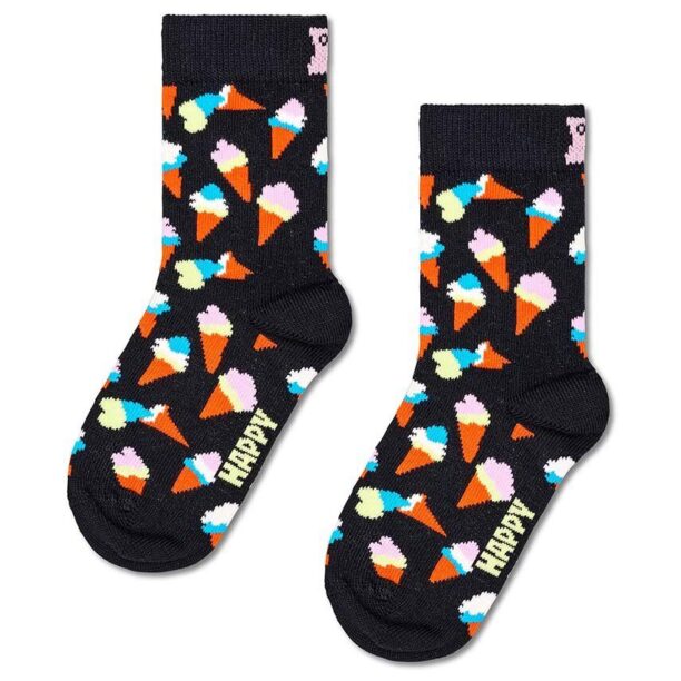 Happy Socks sosete copii Kids Ice Cream Sock culoarea negru