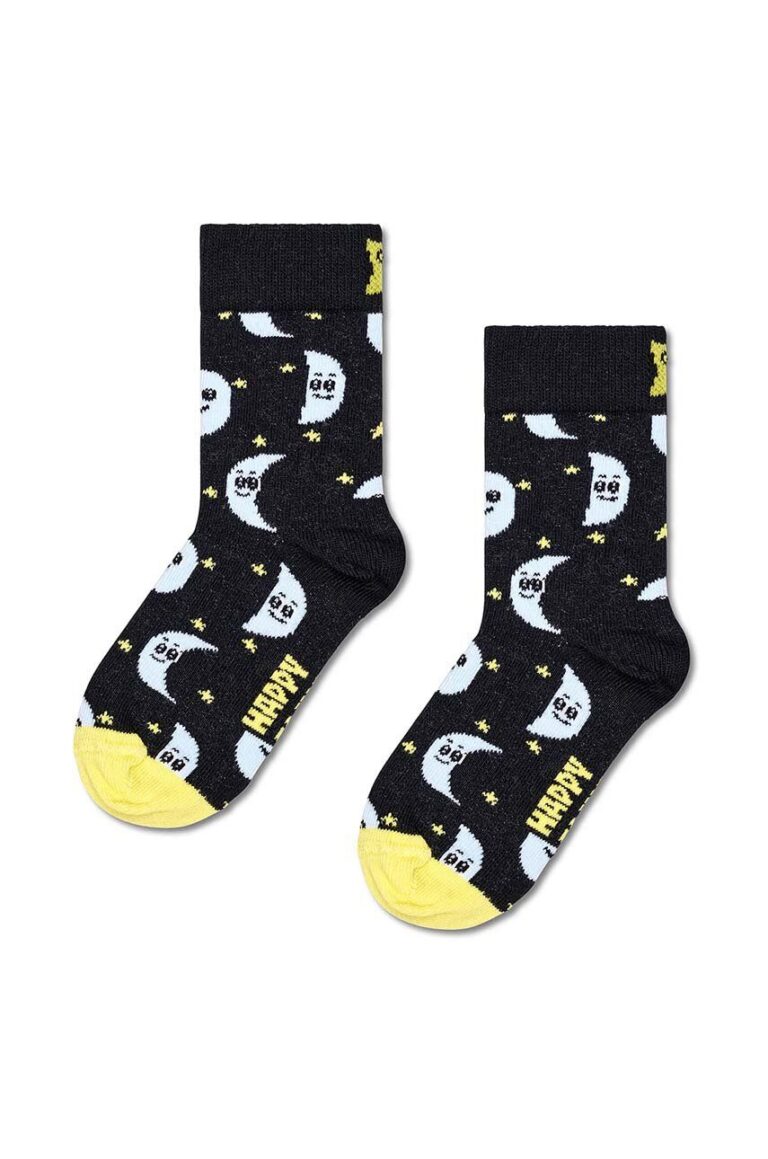 Happy Socks sosete copii Kids Moon And Stars Sock culoarea negru