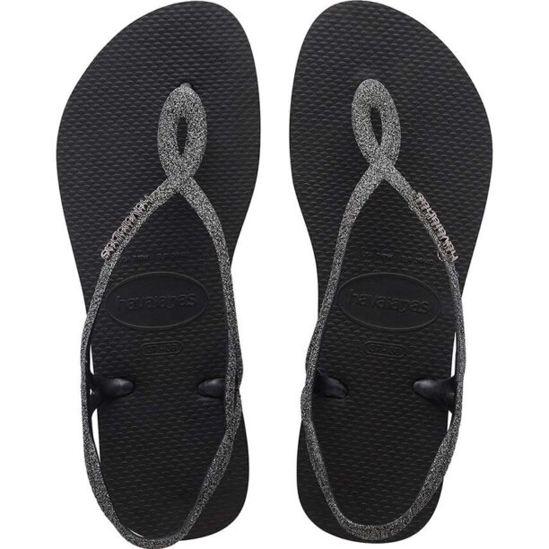 Havaianas sandale copii LUNA PREMIUMI BLACK culoarea negru