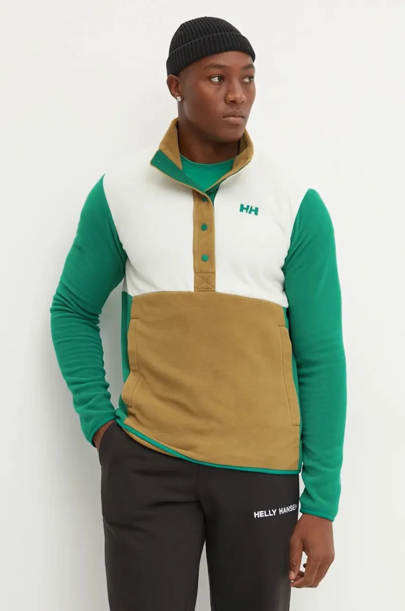 Helly Hansen hanorac Daybreaker Snap culoarea verde