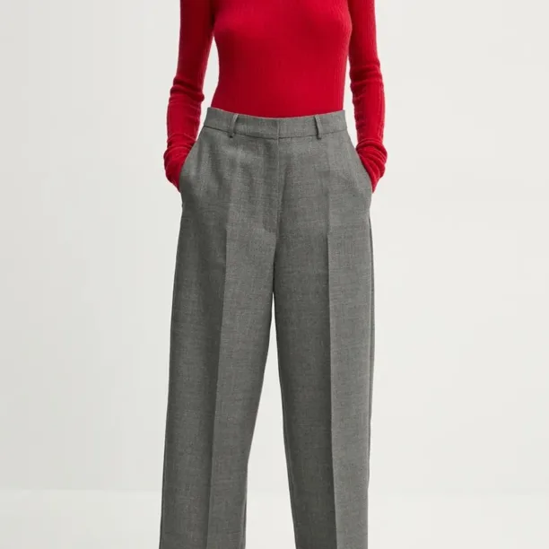 Herskind pantaloni de lana Olsen culoarea gri