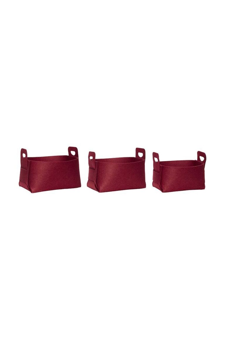 Hübsch set de coșuri de depozitare Felt Basket 3-pack