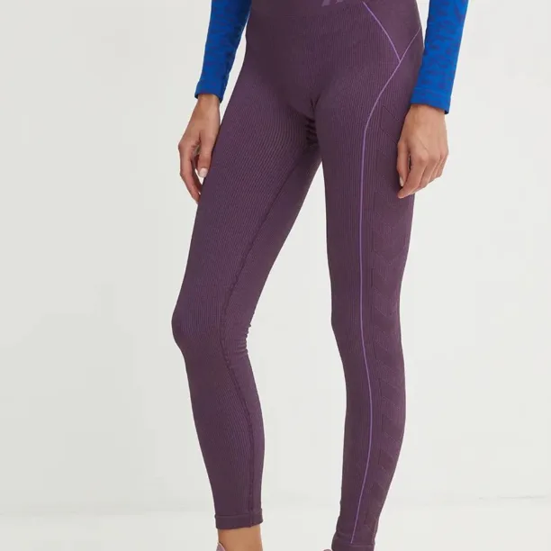 Hummel leggins de antrenament Christel culoarea violet