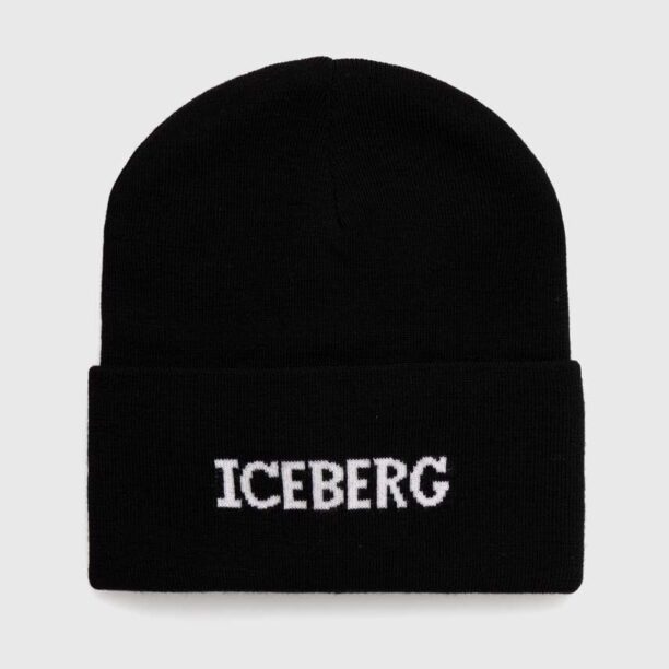 Iceberg caciula de lana culoarea negru