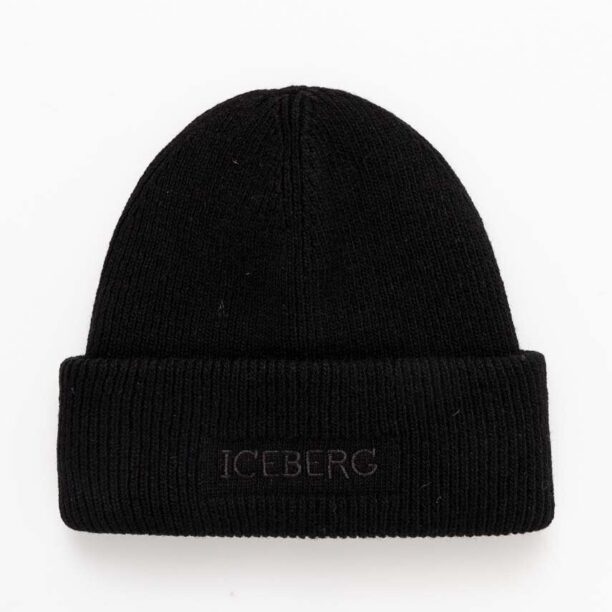 Iceberg caciula de lana culoarea negru