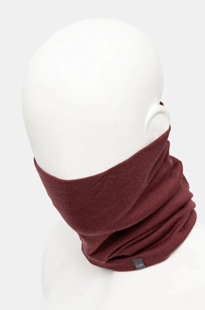 Icebreaker fular impletit Merino 260 Apex Chute culoarea bordo