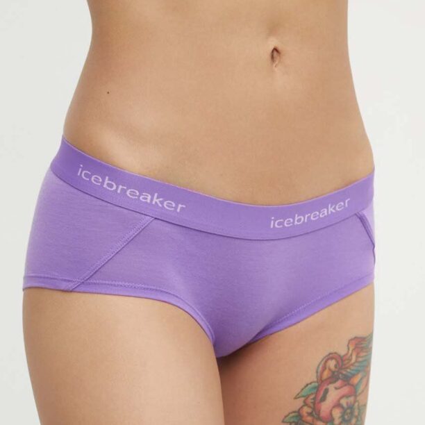 Icebreaker lenjerie functionala Merino Sprite Hot culoarea violet