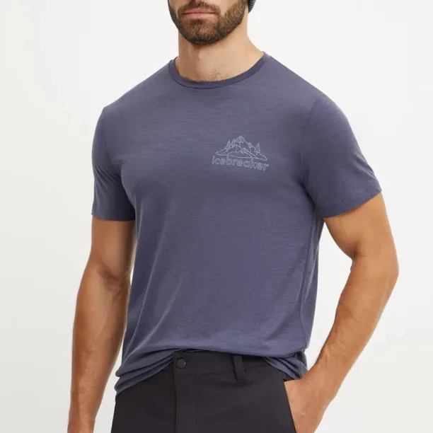 Icebreaker tricou sport Merino 150 Tech Lite culoarea gri