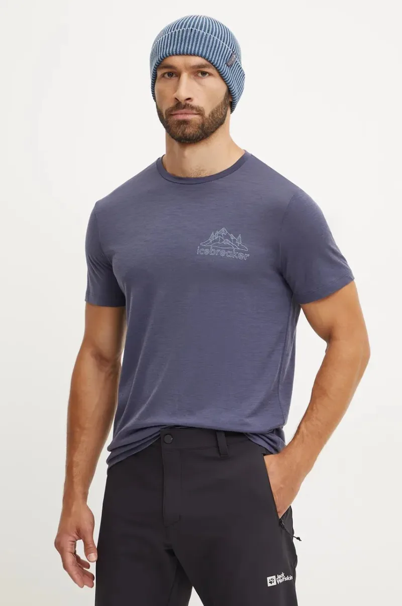 Icebreaker tricou sport Merino 150 Tech Lite culoarea gri