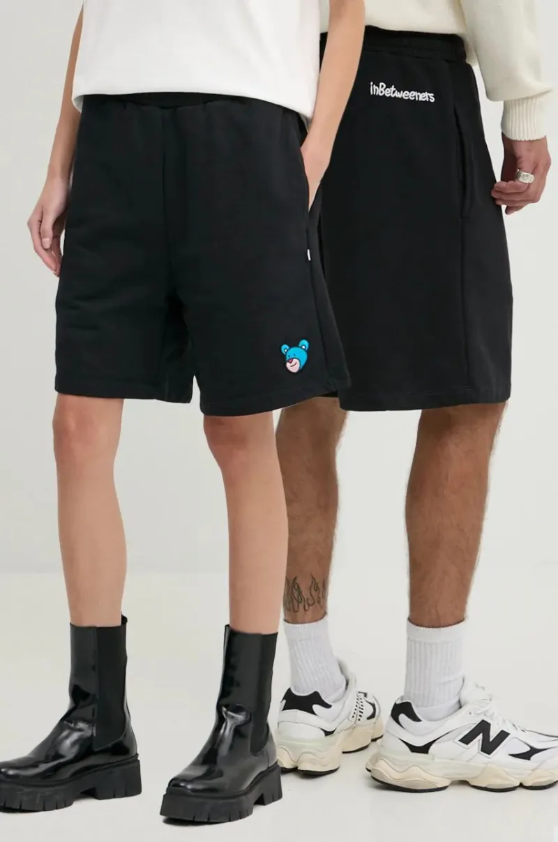 Inbetweeners pantaloni scurti din bumbac culoarea negru