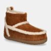 Inuikii cizme de zapada din piele intoarsa Classic Shearling Low culoarea maro