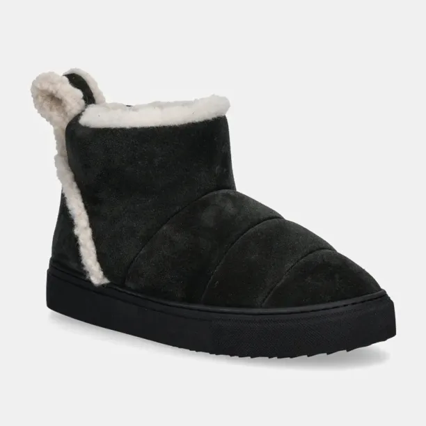 Inuikii cizme de zapada din piele intoarsa Shearling Slipin culoarea negru