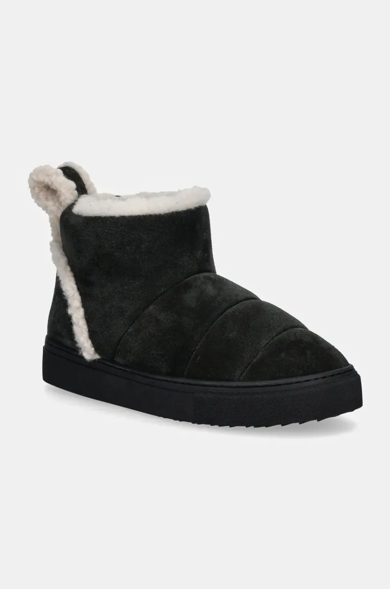 Inuikii cizme de zapada din piele intoarsa Shearling Slipin culoarea negru