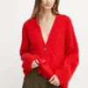 Ivy Oak cardigan din lana culoarea rosu