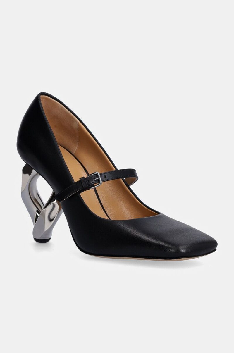 JW Anderson pantofi de piele Chain Heel culoarea negru