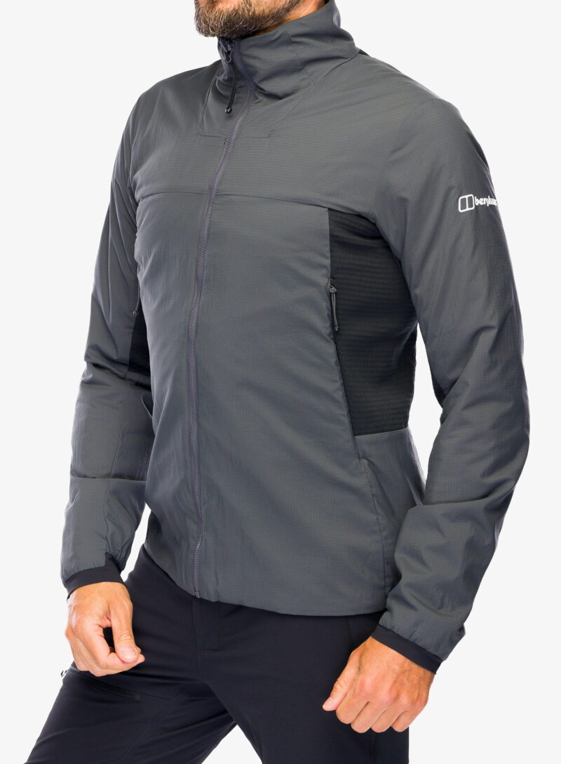 Jachetă fleece Berghaus MTN Guide MW Hybrid Jacket - grey pinstripe/jet black