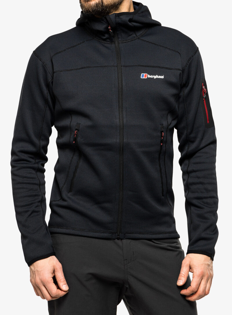 Original Jacheta fleece barbati Berghaus Pravitale MTN 2.0 Hooded Jacket - urb carbon/black