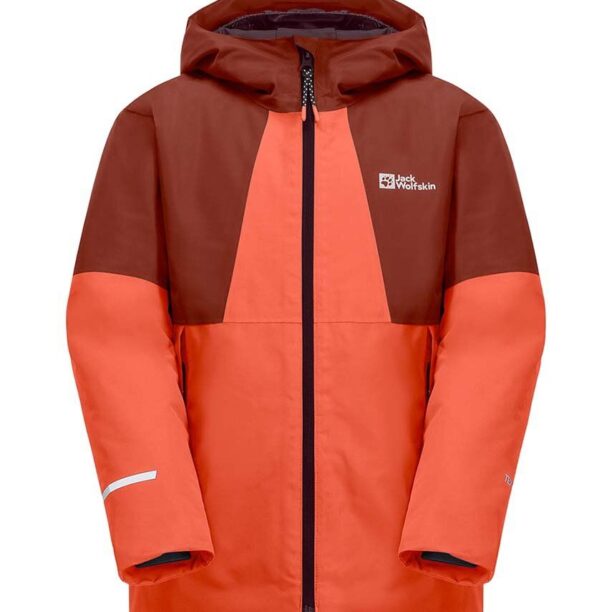 Jack Wolfskin geaca copii culoarea portocaliu