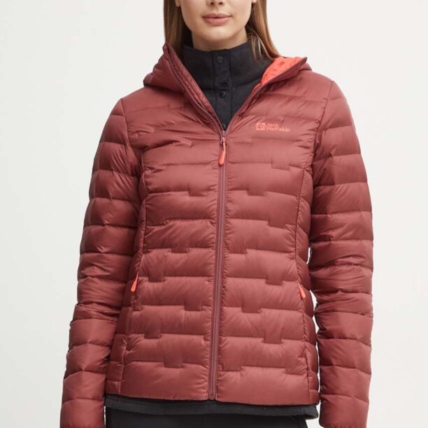 Jack Wolfskin geaca sport din puf Passamani culoarea bordo